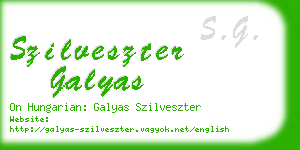 szilveszter galyas business card